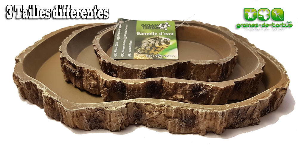 KOUHA Bol d'eau de Nourriture pour Reptiles Abreuvoir Tortue Plat de Reptile 2 P